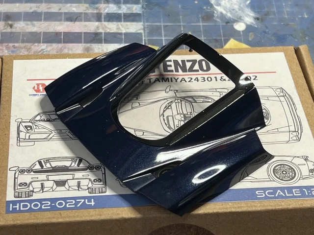 作る　タミヤ　エンツォフェラーリ  1/24　「その15　リアボディとフロント。そして・・・問題・・・」