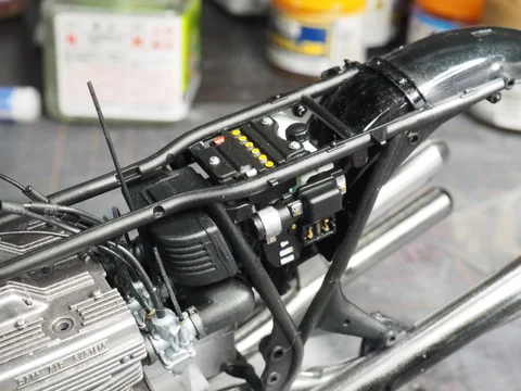 作る　ハセガワ　本郷猛のバイク〜SUZUKI GT380　1/12「その7　メタリックのこだわりってメッキのこだわり・・・２回目」