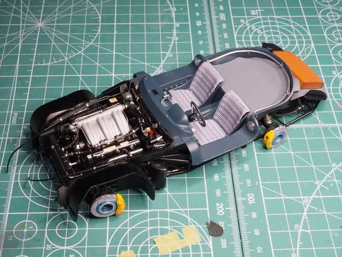 作る　タミヤ　Mercedes Benz 300SL Fat Boy　1/24「その13　シート」