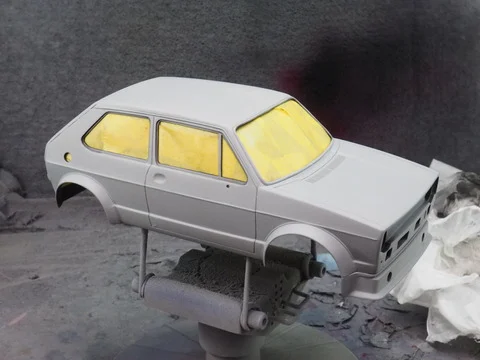 作る　タミヤ　VOLKSWAGEN GOLF RACING Group 2　1/24「その2　ボディのお手入れ・・・」