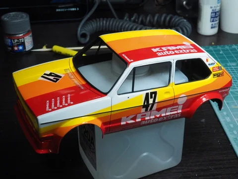 作る　タミヤ　VOLKSWAGEN GOLF RACING Group 2　1/24「その5　ボディの磨き」