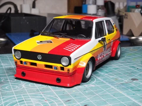 作る　タミヤ　VOLKSWAGEN GOLF RACING Group 2　1/24「その7　完成しました」