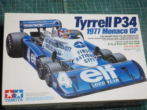 作る　タミヤ　Tyrrell P34 1977 Monaco GP　1/20「その1　開封」