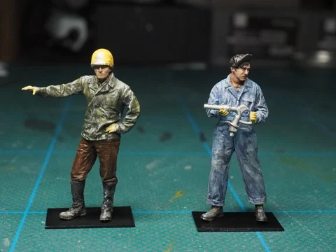 作る　タミヤ　U.S.2 1/2TON  6×6 AIRFIELD FUEL TRUCK　1/48「その4　フィギュア塗り」