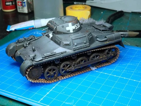 作る　TriStar　I号戦車A後期　1/35「その4　ウェザリング」