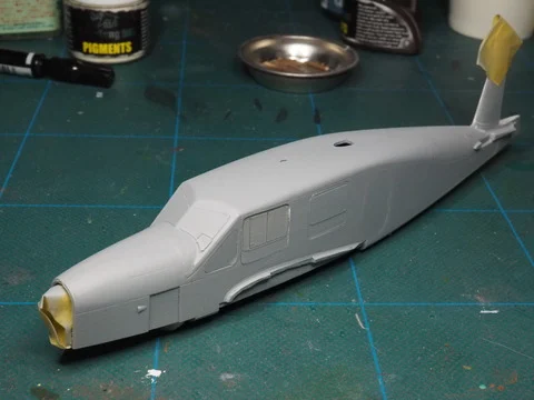 作る　DORA WINGS　Caudron C.631-33Simoun　1/48「その3　機体その１」