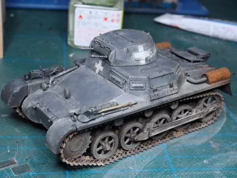 作る　TriStar　I号戦車A後期　1/35「その5　ウェザリングのつづき」