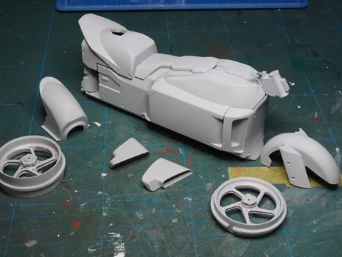 作る　DETTe　モビテックEV-01Z　1/12「その2　まずは部品を整える・・」