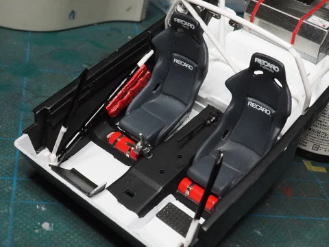 作る　タミヤ　トヨタセリカ GT-FOUR RC　1/24「その5　内装はチラ見の極意です」