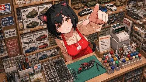 作る　AIでオリジナルフィギュア①　1/24　299店員さん　原型データ編