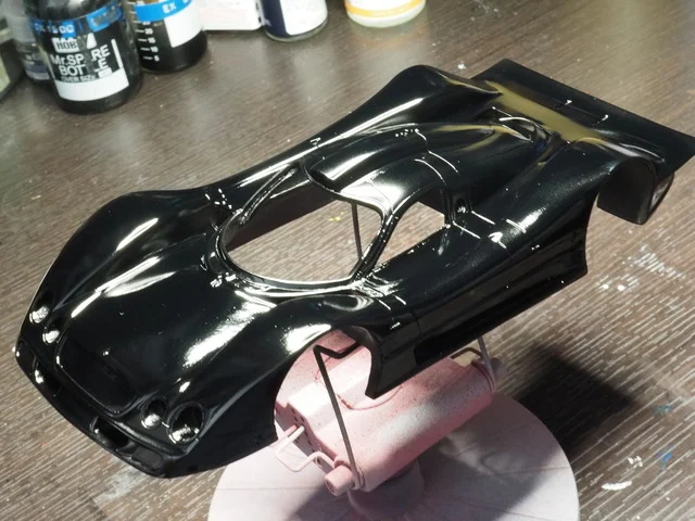 作る　Profile24models　Mercedes CLR LeMans1999　1/24　「その5　ボディ塗装①と小物製作①」