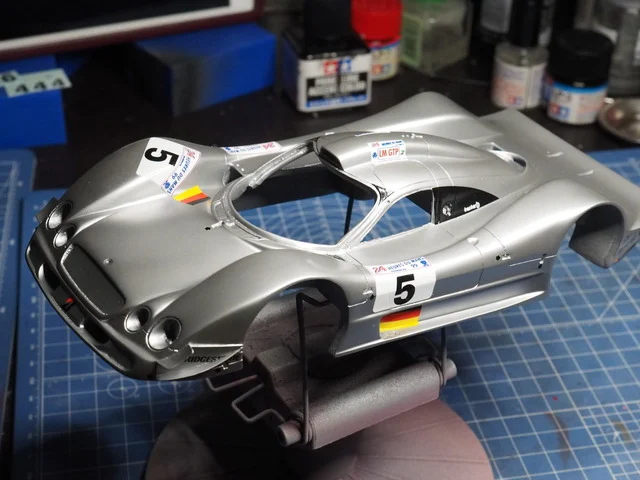 作る　Profile24models　Mercedes CLR LeMans1999　1/24　「その10　ボディ塗装⑤〜デカール」
