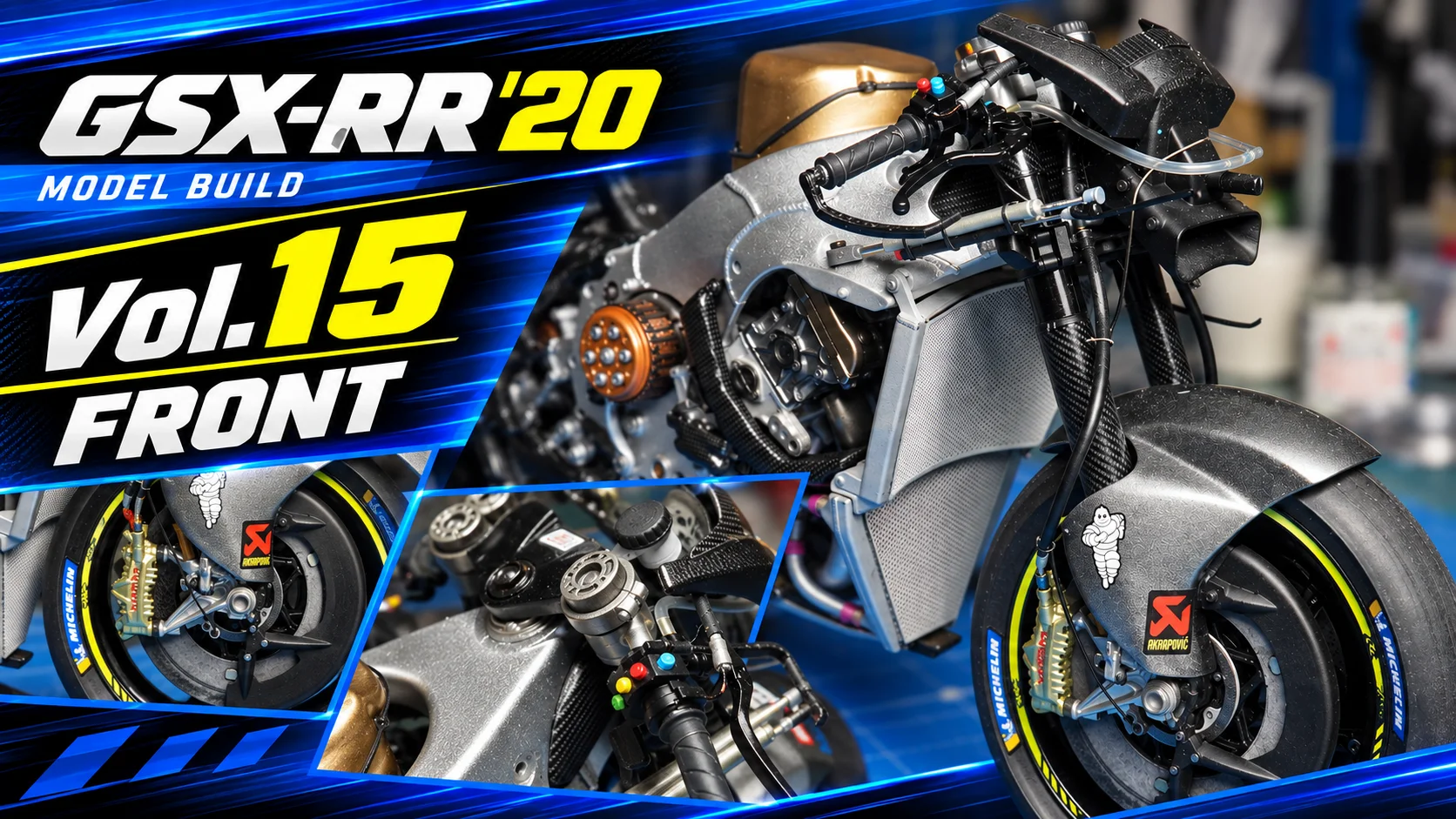 作る　タミヤ　スズキGSX-RR ’20　1/12「その15　フロント完成」